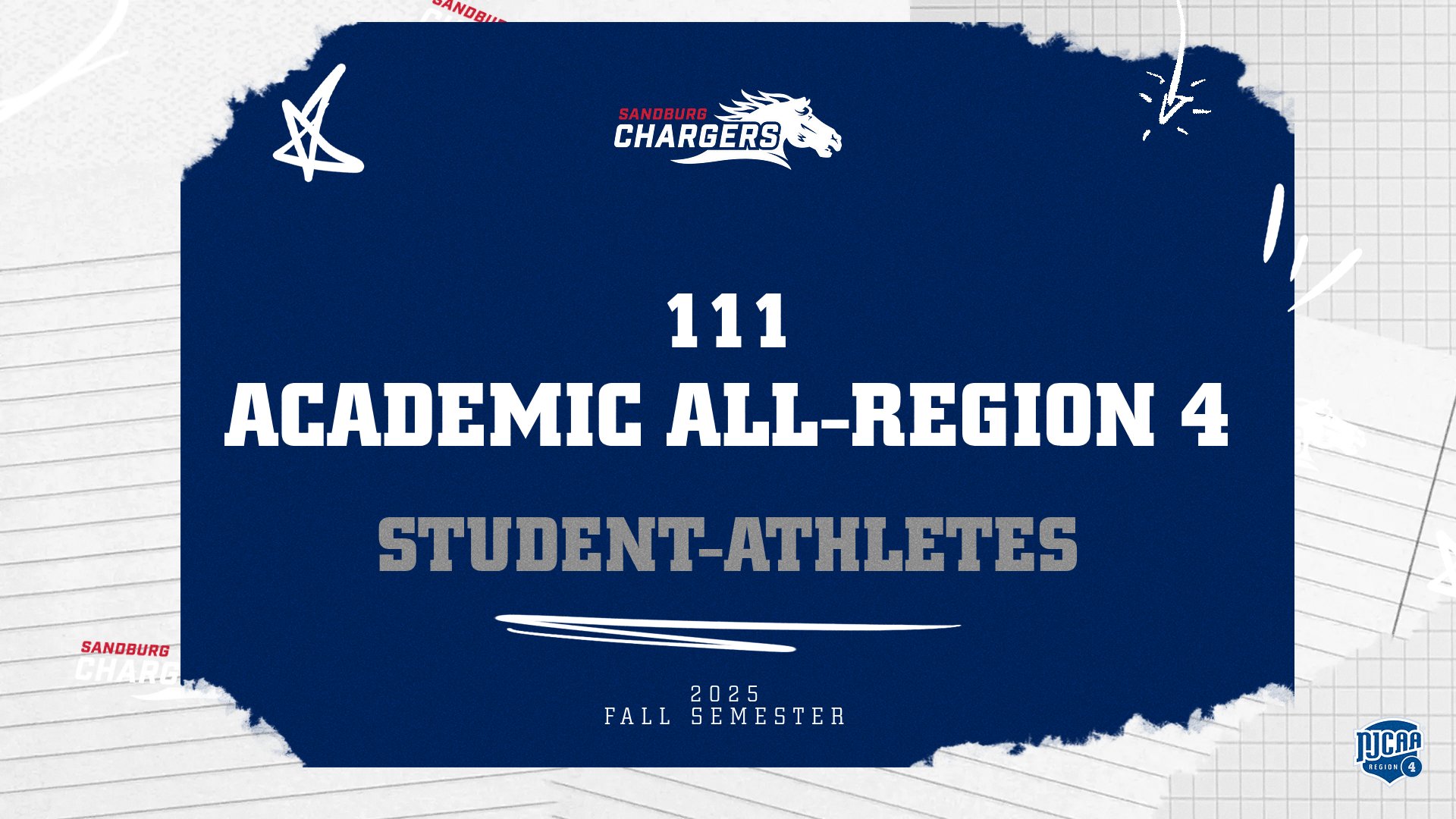 111 Chargers earn Academic All-Region 4 for fall semester