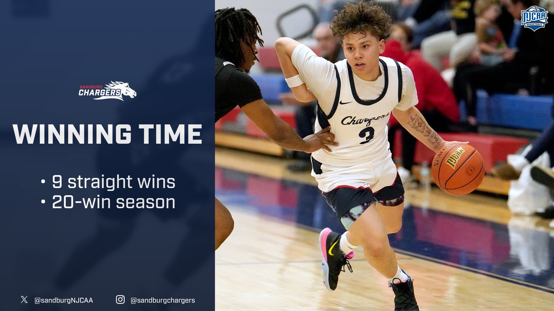 Chargers&nbsp;grow streak to 9 games, clinch 20-win season&nbsp;with victory over Fighting Bees&nbsp;