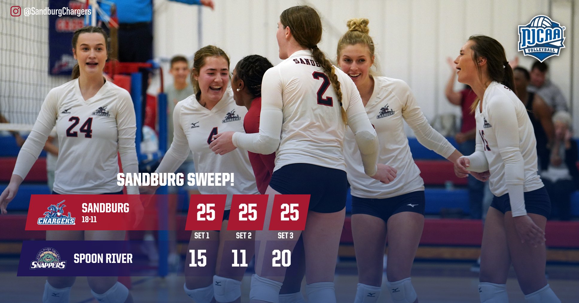 Sandburg Volleyball Stays Sizzling With Sweep at Spoon River