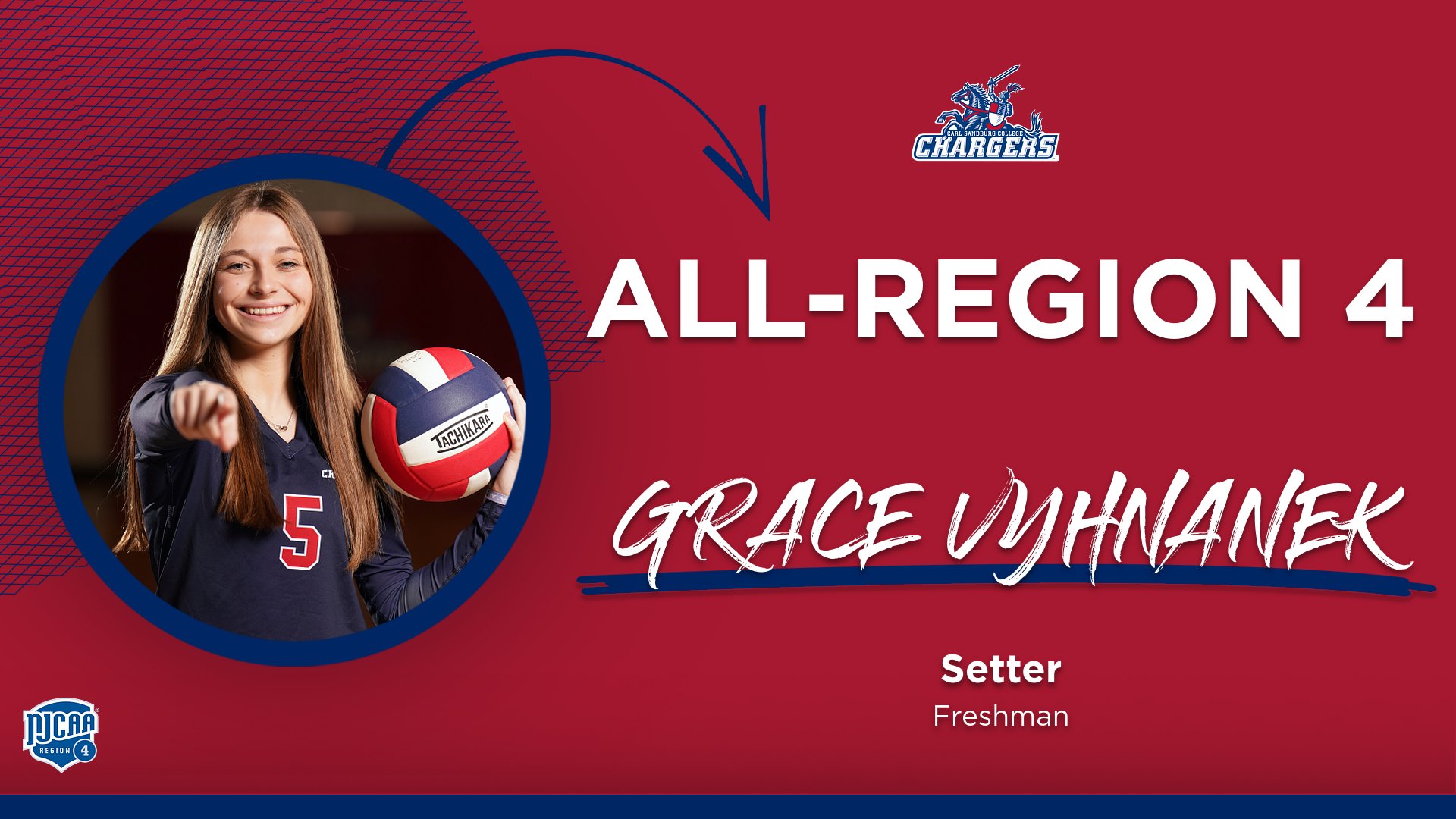 Sandburg Volleyball&rsquo;s Vyhnanek Voted to All-Region 4 Team